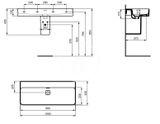 Ideal Standard Strada II - Umývadlo 100x43 cm, bez otvoru na batériu, s Ideal Plus, biela