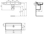 Ideal Standard Strada II - Umývadlo 100x43 cm, bez otvoru na batériu, biela