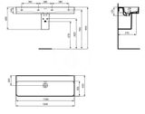 Ideal Standard Strada II - Umývadlo 120x43 cm, bez otvoru na batériu, s Ideal Plus, biela