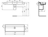 Ideal Standard Strada II - Umývadlo 120x43 cm, bez otvoru na batériu, biela