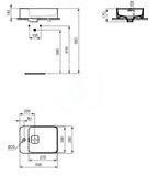 Ideal Standard Strada II - Umývadlo 50x35 cm, s otvorom na strane, biela