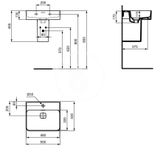 Ideal Standard Strada II - Umývadlo, 50x43 cm, s prepadom, s otvorom na batériu, s Ideal Plus, biela