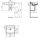 Ideal Standard Strada II - Umývadlo 50x43 cm, bez otvoru na batériu, s Ideal Plus, biela