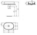 Ideal Standard Strada II - Umývadlo bez prepadu 60x40 cm, s Ideal Plus, biela