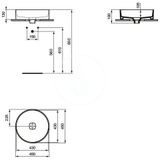 Ideal Standard Strada II - Umývadlo bez prepadu, priemer 45 cm, s Ideal Plus, biela