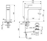 Ideal Standard Edge - Umývadlová batéria Grande Slim s výpustom, chróm