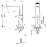 Ideal Standard Edge - Umývadlová batéria s otočným výtokom, chróm