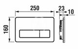 Jika Modul - Ovládacie tlačidlo PL3, Dual Flush, matný chróm