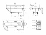 Kaldewei Advantage - Obdĺžniková vaňa Saniform V1 Star 332, 160x70 cm, s otvormi na držadlá, antislip, biela