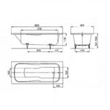 Kaldewei Ambiente - Obdĺžniková vaňa Dyna Set 622, 180x80 cm, antislip, biela