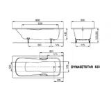 Kaldewei Ambiente - Vaňa Dyna Set Star 623, 180x80 cm, s otvormi na držadlá, biela