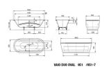 Kaldewei Ambiente - Oválna vaňa Vaio Duo Oval 951, 180x80 cm, biela - vaňa, Perl-Effekt