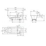 Kaldewei Ambiente - Vaňa Vaio Set 946, 180x80 cm, biela