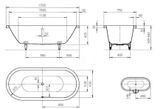 Kaldewei Avantgarde - Vaňa Centro Duo Oval 127, 170x75 cm, celoplošný antislip, Perl-Effekt, biela