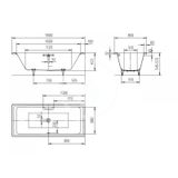 Kaldewei Ambiente - Obdĺžniková vaňa Puro Duo 664, 1800x800 mm, otvory na držadlá, Perl-Effekt, biela