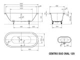 Kaldewei Avantgarde - Vaňa Centro Duo Oval 128, 180x80 cm, antislip, biela