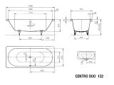 Kaldewei Avantgarde - Vaňa Centro Duo 132, 170x75 cm, biela