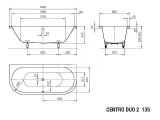 Kaldewei Avantgarde - Vaňa Centro Duo 2 135, 180x80 cm, biela