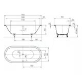 Kaldewei Ambiente - Vaňa Classic Duo Oval 116, 170x70 cm, biela