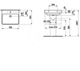 Laufen Pro S - Umývadlo, 55x47 cm, 1 otvor na batériu, s LCC, biela