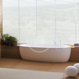 Laufen Il Bagno Alessi One - Polozápustná vaňa, 203x102 cm, s masážnym systémom, LED osvetlením a senzorom, biela