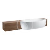 Laufen Il Bagno Alessi One - Polozápustná vaňa, 203x102 cm, s masážnym systémom, LED osvetlením a senzorom, dezinfekciou, biela