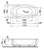 Laufen Il Bagno Alessi One - Voľne stojaca vaňa, 203x102 cm, biela