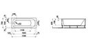 Laufen Solutions - Vaňa s konštrukciou, 170x70 cm, biela