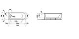 Laufen Solutions - Vaňa s konštrukciou, 170x75 cm, biela