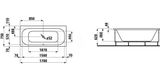 Laufen Solutions - Vaňa s konštrukciou, 170x75 cm, biela