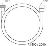 Ravak Sprchy - Sprchová hadica SatinFlex 913.02, dĺžka 200 cm, satin