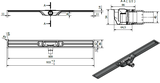 I-Drain Linear+ 54 nerezový sprchový žľab 700mm s hydroizoláciou