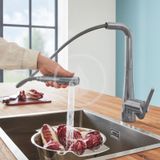 Grohe Zedra - Drezová batéria s výsuvnou spŕškou, supersteel