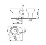 Jika Zeta Plus - Stojace WC, zvislý odpad, Dual Flush, biela