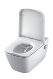 Geberit Duofix - Modul na závesné WC s tlačidlom Sigma30, matný chróm/chróm + Tece One - sprchovacia toaleta a doska, Rimless, SoftClose