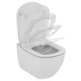 Geberit Duofix - Modul na závesné WC s tlačidlom Sigma01, matný chróm + Ideal Standard Tesi - WC a doska, Aquablade, SoftClose