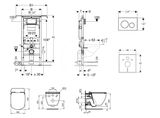 Geberit Duofix - Set predstenovej inštalácie, klozetu a dosky Ideal Standard Tesi, tlačidla Sigma20, Aquablade, SoftClose, biela/lesklý chróm