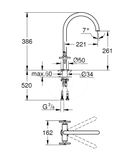 Grohe Atrio - Drezová batéria, chróm