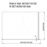Ravak Walk-In - Sprchová stena Walk-In Wall 110, 1100x2000 mm, čierna/číre sklo