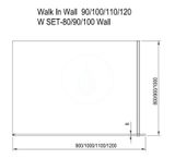 Ravak Walk-In - Sprchová stena Walk-In Wall 120, 120x200 cm, čierna/číre sklo