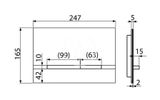 Alcadrain Flat - Ovládacie tlačidlo splachovania, nerezová/čierna-lesk