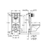 Grohe Solido - Set predstenovej inštalácie, klozetu a dosky, SoftClose, tlačidlo Skate Air, chróm