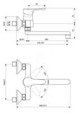 Ideal Standard Alpha - Drezová batéria, chróm