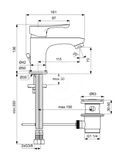 Ideal Standard Alpha - Umývadlová batéria s výpustom, chróm