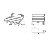 Aqualine Sprchy - Sprchové sedadlo sklopné 320 mm × 330 mm, biela