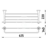 Nimco Lada - Polica na uteráky s hrazdou, chróm