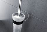 Nimco Nava - WC kefa nástenná s držiakom, čierny mat/mliečne sklo