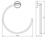 Novaservis Metalia 11 - Kruhový držiak uterákov, chróm