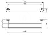 Novaservis Metalia 11 - Dvojitý držiak uterákov 50 cm, chróm