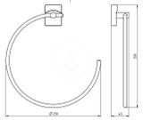 Novaservis Metalia 12 - Kruhový držiak uterákov, chróm